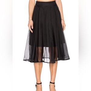 Milly Skirts | Milly Black Mesh Skirt | Color: Black | Size: 2 ||
